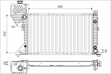 Radiators, Motora dzesēšanas sistēma VALEO 701163 1