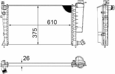 Radiators, Motora dzesēšanas sistēma MAHLE CR 2206 000S 2