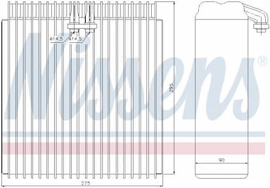 Iztvaikotājs, Gaisa kondicionēšanas sistēma NISSENS 92107 5