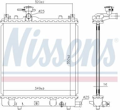 Radiators, Motora dzesēšanas sistēma NISSENS 64175A 6