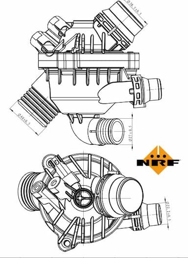 Termostats, Dzesēšanas šķidrums NRF 725004 5