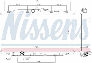 Radiators, Motora dzesēšanas sistēma NISSENS 68604 5