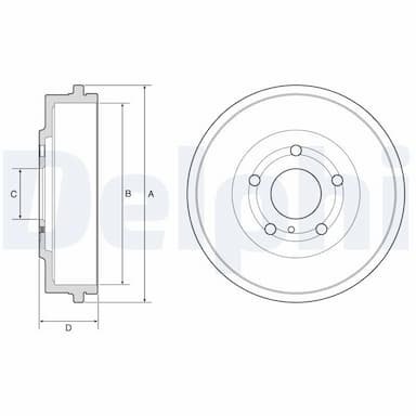 Bremžu trumulis DELPHI BF639 1