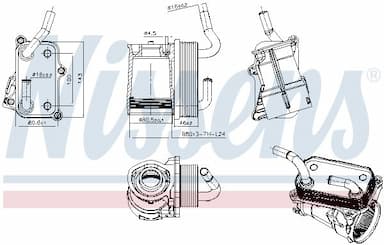 Eļļas radiators, Motoreļļa NISSENS 91317 1