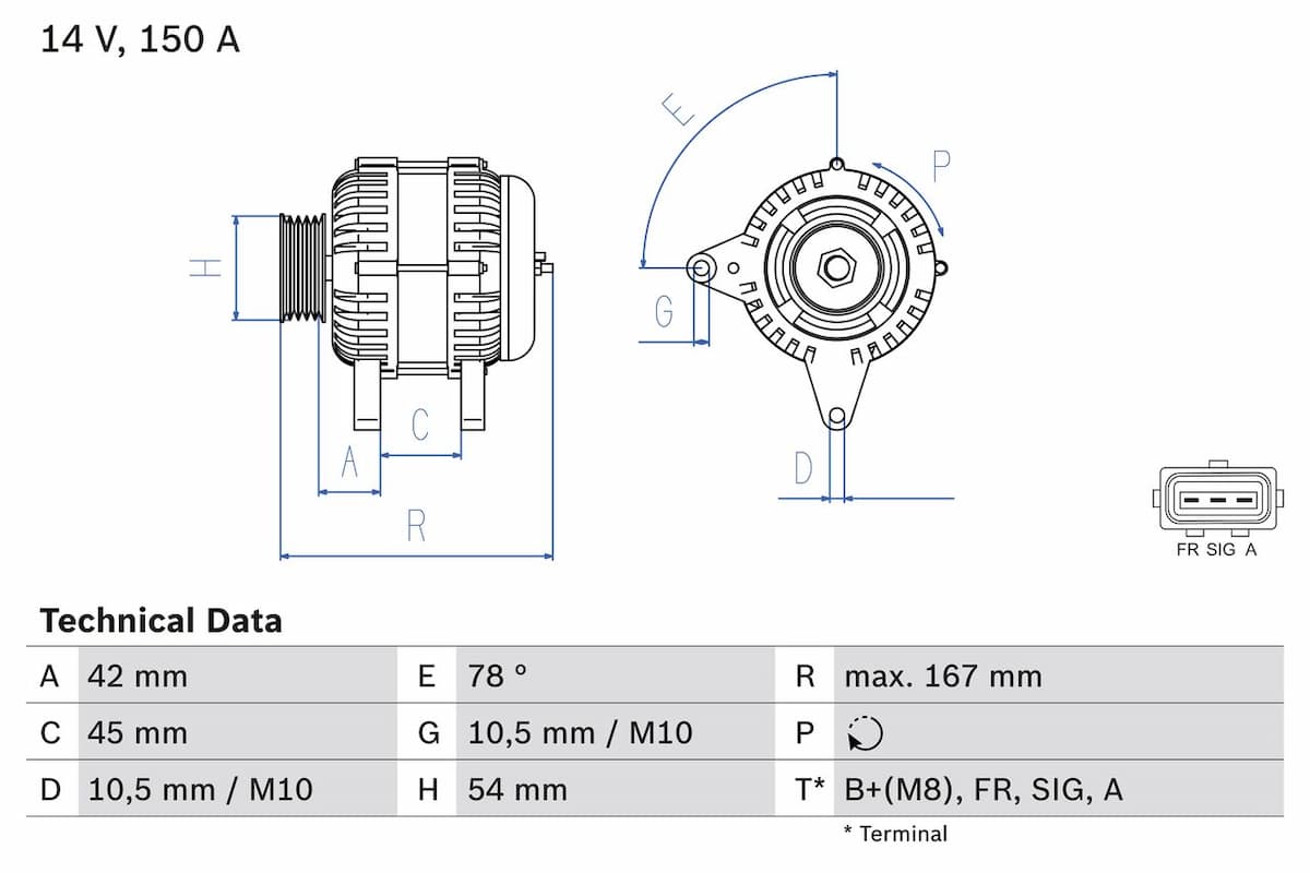 Ģenerators BOSCH 0 986 049 071 1