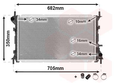 Radiators, Motora dzesēšanas sistēma VAN WEZEL 18002265 1