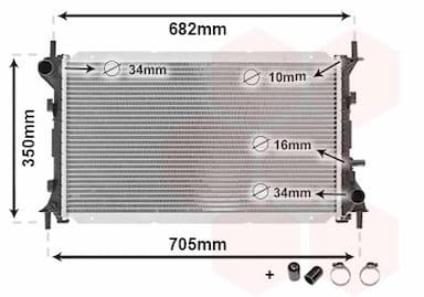 Radiators, Motora dzesēšanas sistēma VAN WEZEL 18002265 1