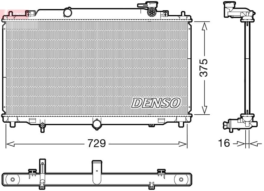 Radiators, Motora dzesēšanas sistēma DENSO DRM44048 1