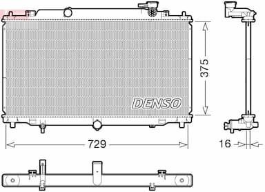 Radiators, Motora dzesēšanas sistēma DENSO DRM44048 1