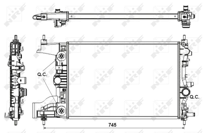 Radiators, Motora dzesēšanas sistēma NRF 53153 1