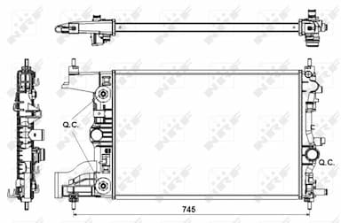 Radiators, Motora dzesēšanas sistēma NRF 53153 1