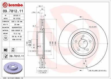 Bremžu diski BREMBO 09.7812.11 1