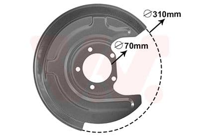 Dubļu sargs, Bremžu disks VAN WEZEL 0315374 1