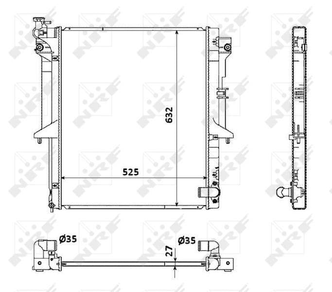 Radiators, Motora dzesēšanas sistēma NRF 53908 1