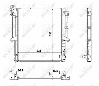 Radiators, Motora dzesēšanas sistēma NRF 53908 1