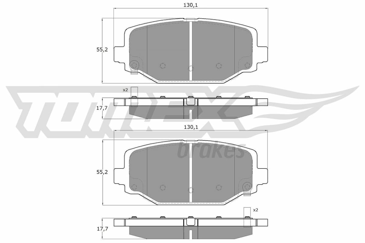 Bremžu uzliku kompl., Disku bremzes TOMEX Brakes TX 19-05 1