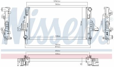 Radiators, Motora dzesēšanas sistēma NISSENS 66698 5