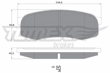 Bremžu uzliku kompl., Disku bremzes TOMEX Brakes TX 17-79 1