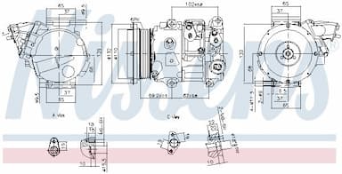 Kompresors, Gaisa kond. sistēma NISSENS 890876 6