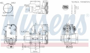 Droseļvārsta pievada stiprinājums NISSENS 955094 6