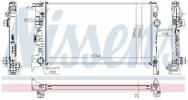 Radiators, Motora dzesēšanas sistēma NISSENS 65623 5