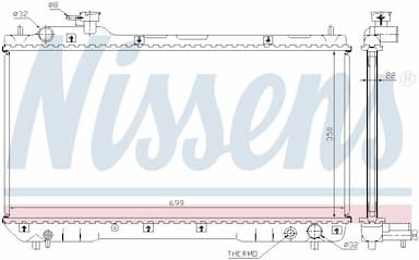 Radiators, Motora dzesēšanas sistēma NISSENS 64629A 5