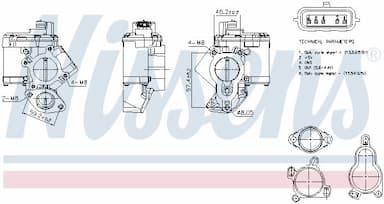Izpl. gāzu recirkulācijas vārsts NISSENS 98463 1