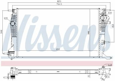 Radiators, Motora dzesēšanas sistēma NISSENS 637617 5