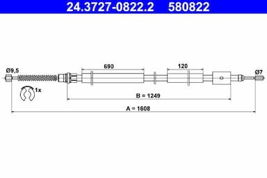 Trose, Stāvbremžu sistēma ATE 24.3727-0822.2 1