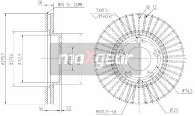 Bremžu diski MAXGEAR 19-2387 2