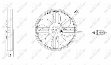 Ventilators, Motora dzesēšanas sistēma NRF 47409 2