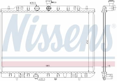 Radiators, Motora dzesēšanas sistēma NISSENS 68724 5