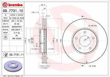 Bremžu diski BREMBO 09.7731.11 1