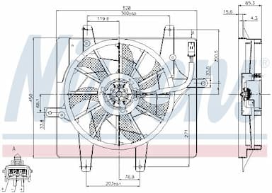 Ventilators, Motora dzesēšanas sistēma NISSENS 85289 7