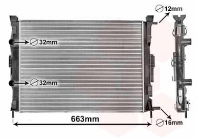 Radiators, Motora dzesēšanas sistēma VAN WEZEL 43002307 1