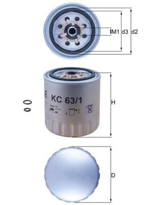 Degvielas filtrs KNECHT KC 63/1D 1