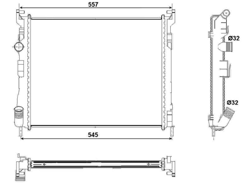 Radiators, Motora dzesēšanas sistēma NRF 53032 1