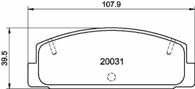 Bremžu uzliku kompl., Disku bremzes HELLA 8DB 355 016-761 1