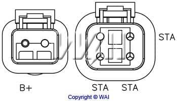 Ģeneratora sprieguma regulators WAI H4007 2