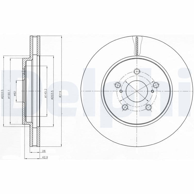 Bremžu diski DELPHI BG4253 1