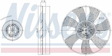 Sajūgs, Radiatora ventilators NISSENS 86220 5