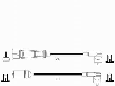 Augstsprieguma vadu komplekts NGK 0939 2