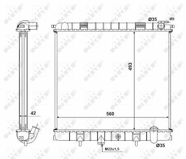 Radiators, Motora dzesēšanas sistēma NRF 58445 4