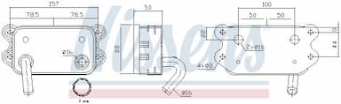 Eļļas radiators, Motoreļļa NISSENS 90580 6