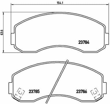 Bremžu uzliku kompl., Disku bremzes BREMBO P 99 003 1