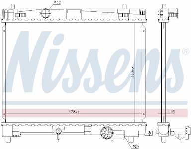 Radiators, Motora dzesēšanas sistēma NISSENS 646859 5