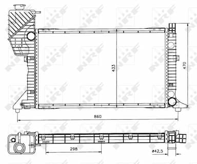 Radiators, Motora dzesēšanas sistēma NRF 50557 5