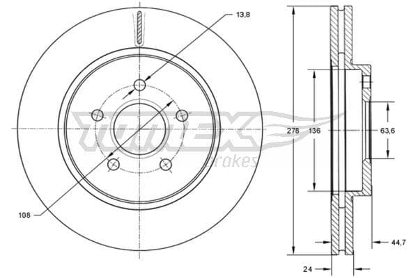 Bremžu diski TOMEX Brakes TX 72-27 1