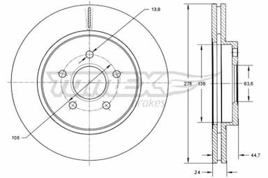 Bremžu diski TOMEX Brakes TX 72-27 1