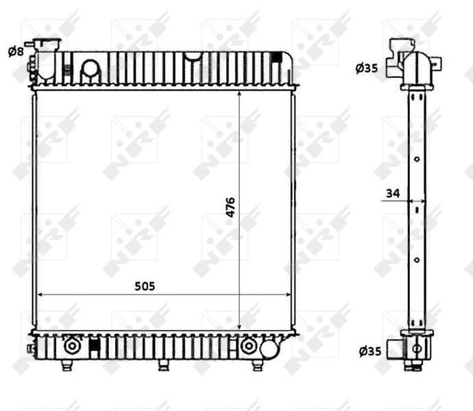 Radiators, Motora dzesēšanas sistēma NRF 53875 1